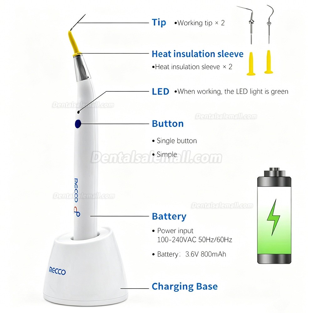Mecoo P&G Dental Obturation Pen Gutta Percha Cutter and Heating Pen